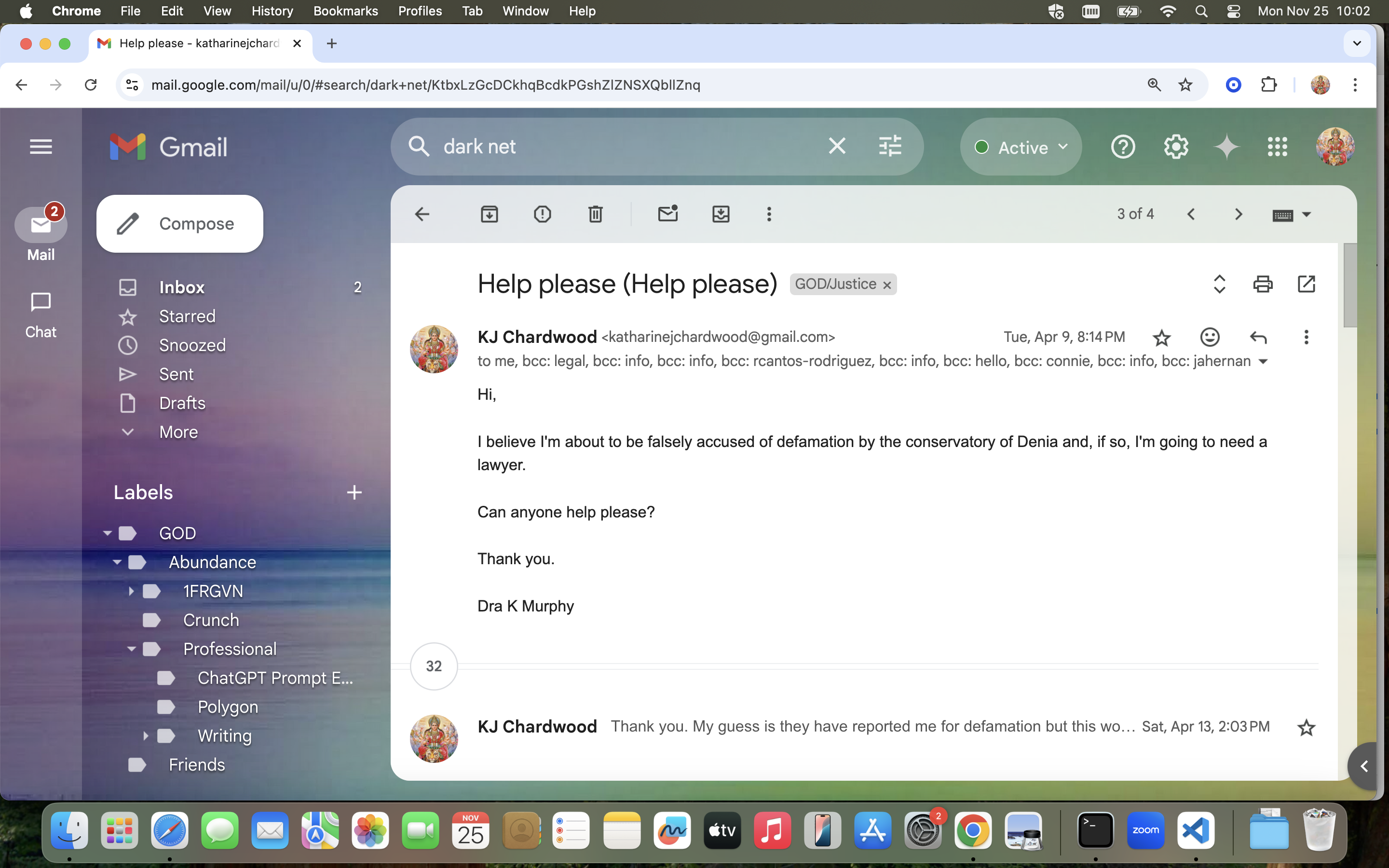 Email asking for help