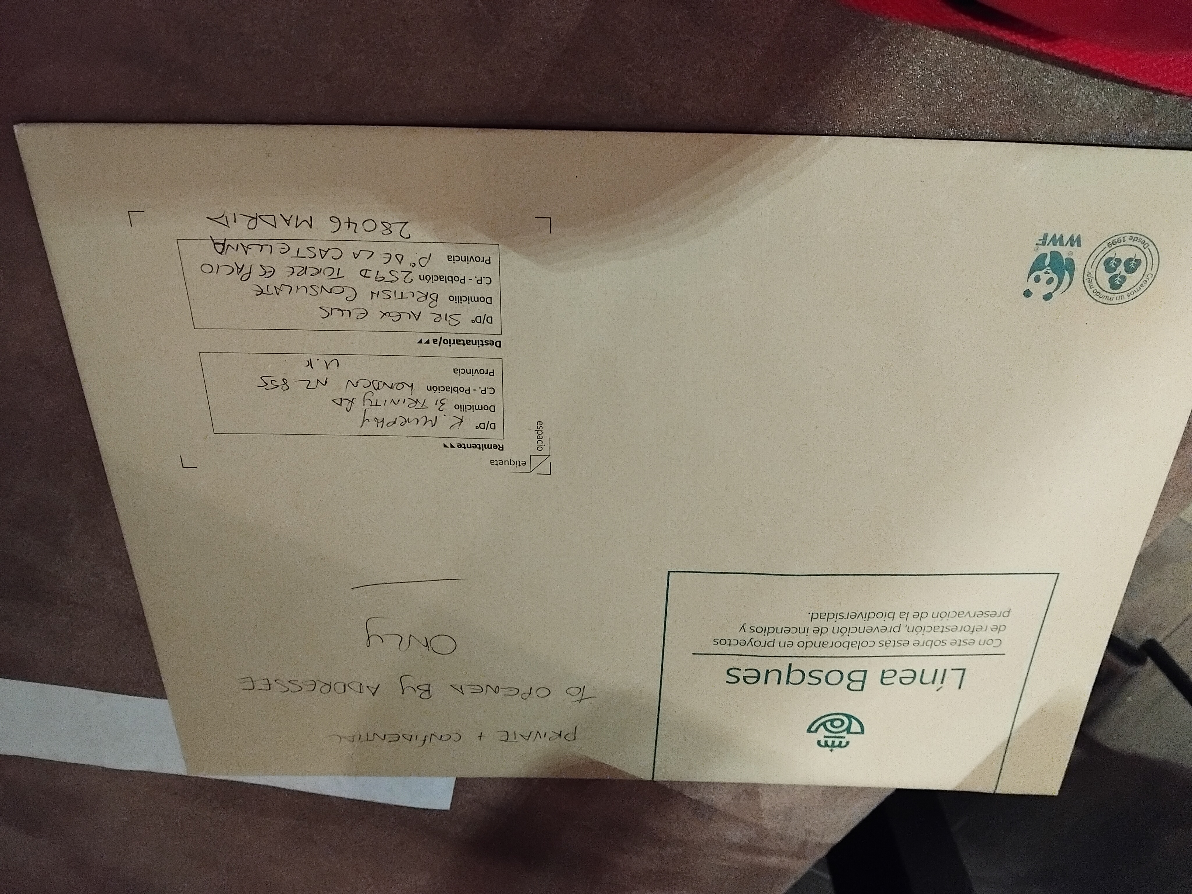 To be opened by the addressee only