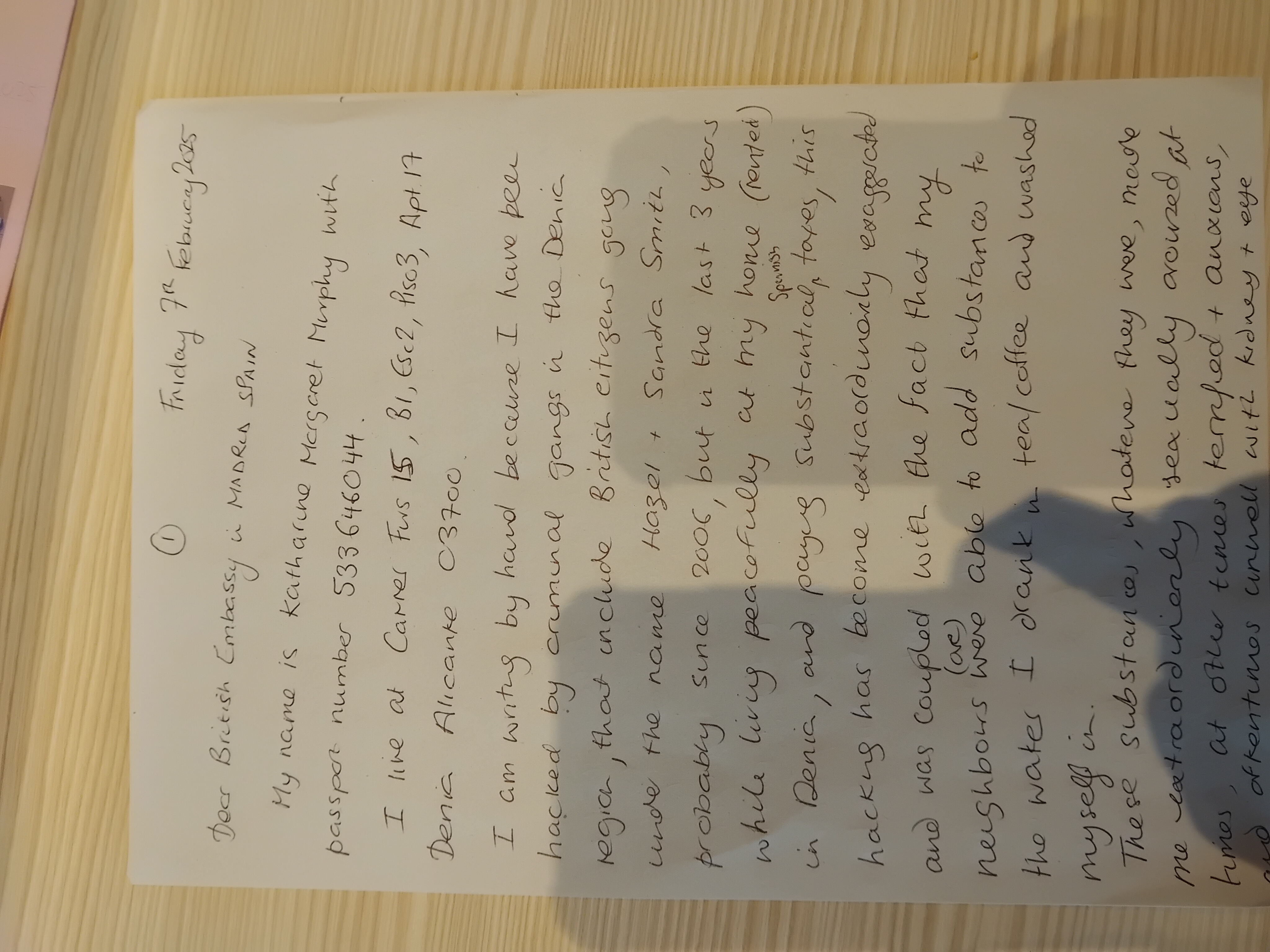 Page 1 front