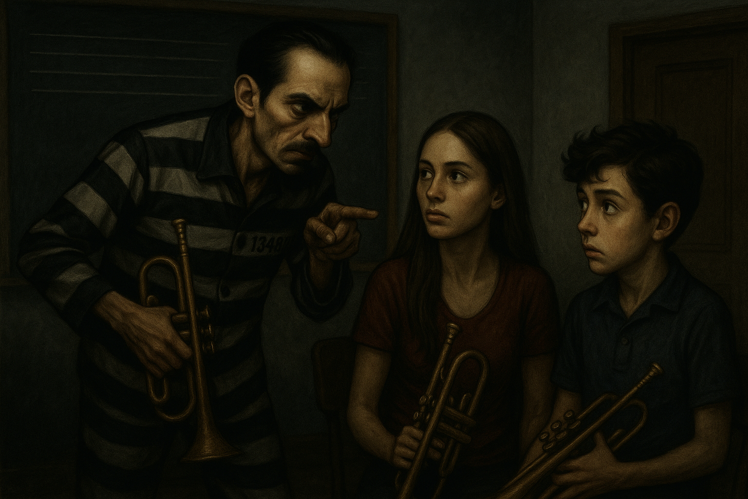 Angry trumpet teacher