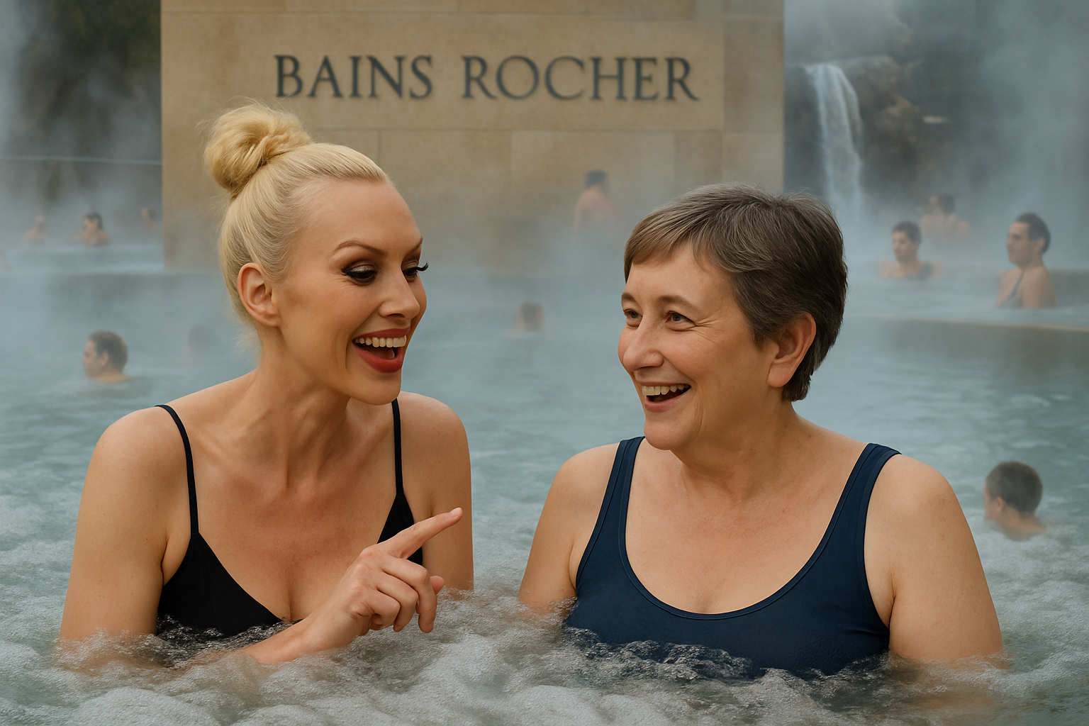 Me and Sandra Rita Diaz at the Bains du Rocher