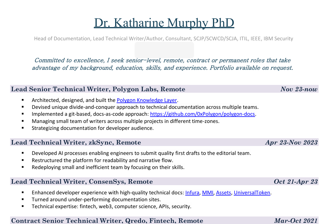 My CV