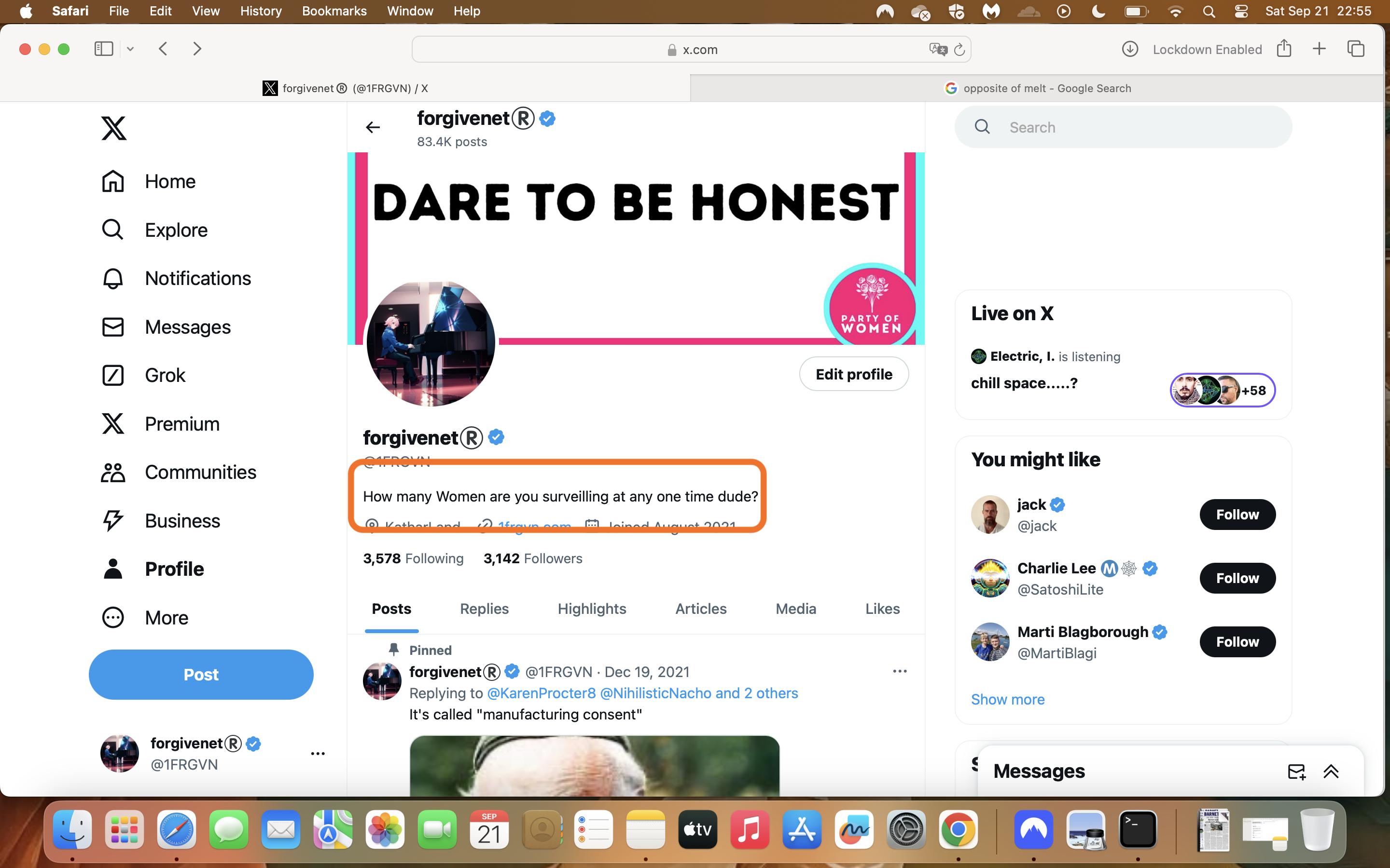 twitter message