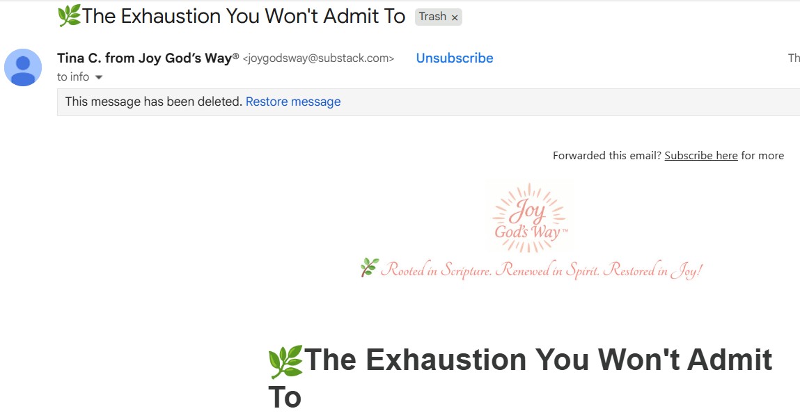 Exhaustion prompt from Joy