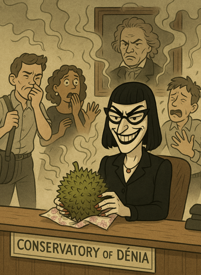 Gloria and the durian
