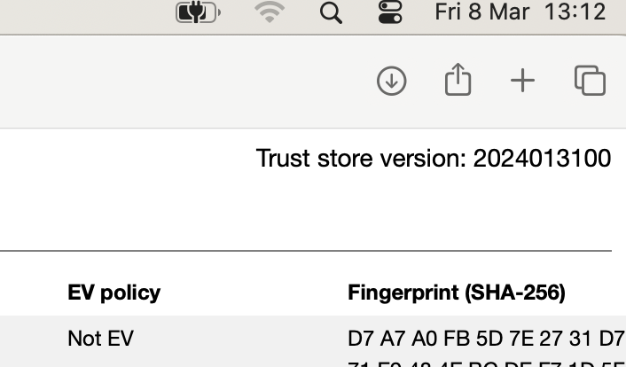 Mac certificates