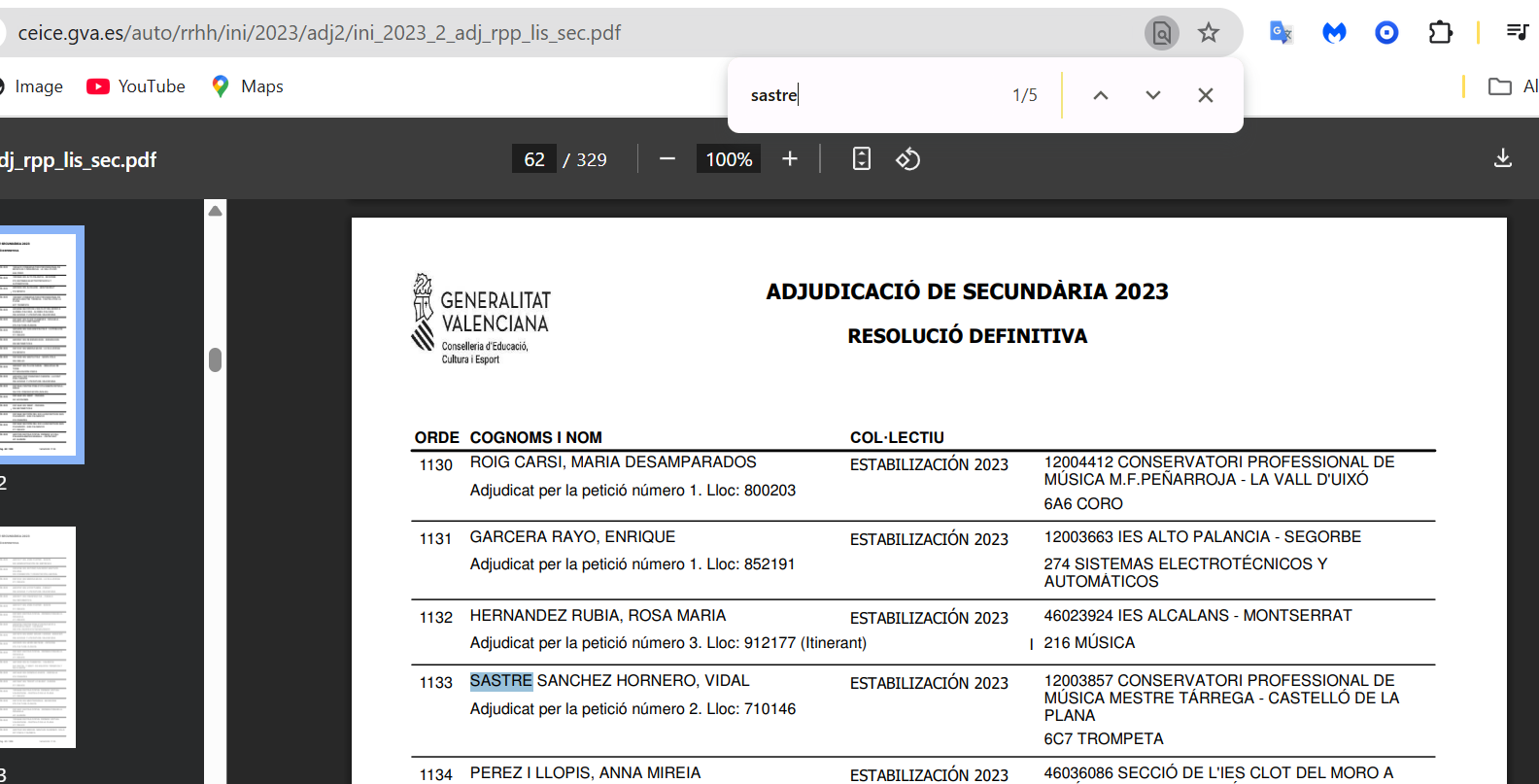 Generalitat list