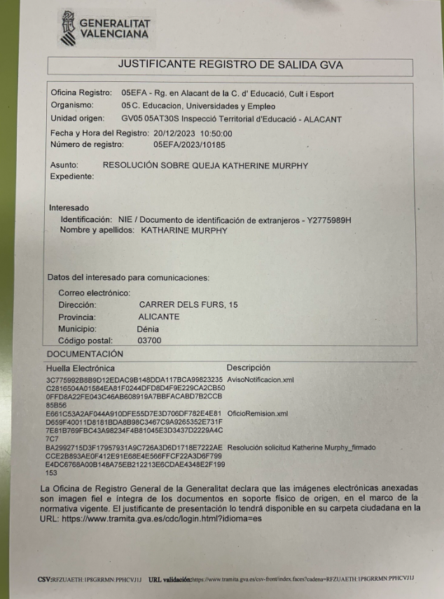 A part of the document they apparently sent
