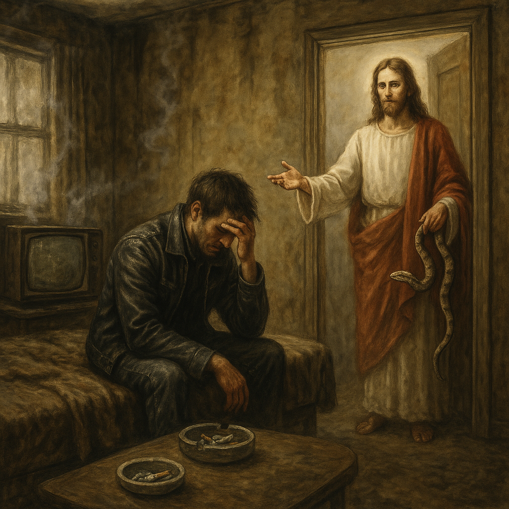 JC holds the door open
