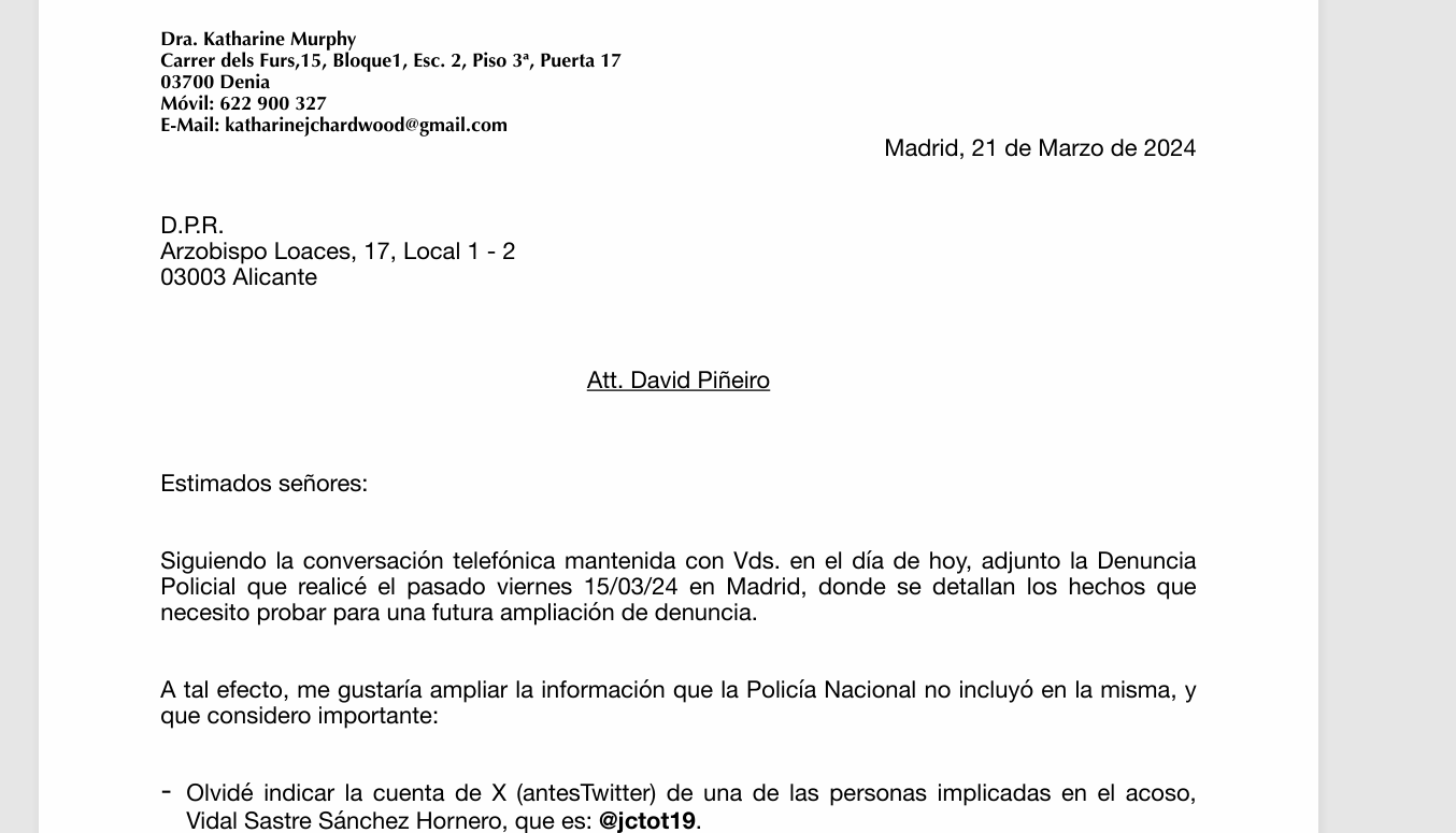 Letter to David P
