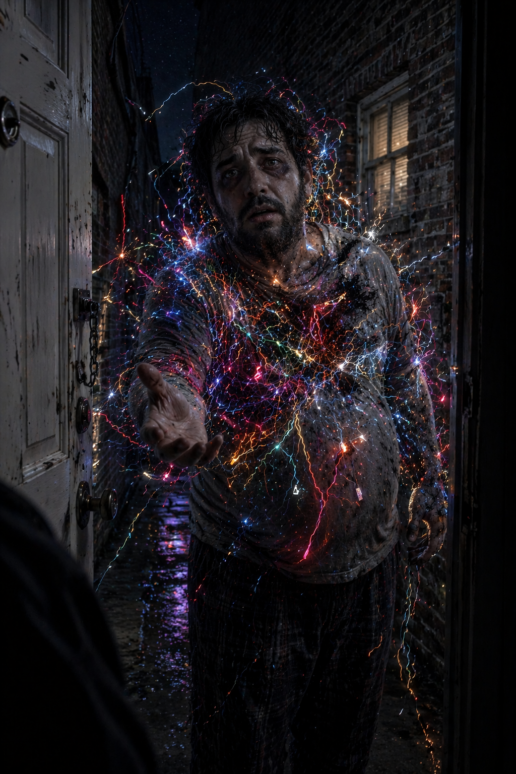 Matthew at the front door