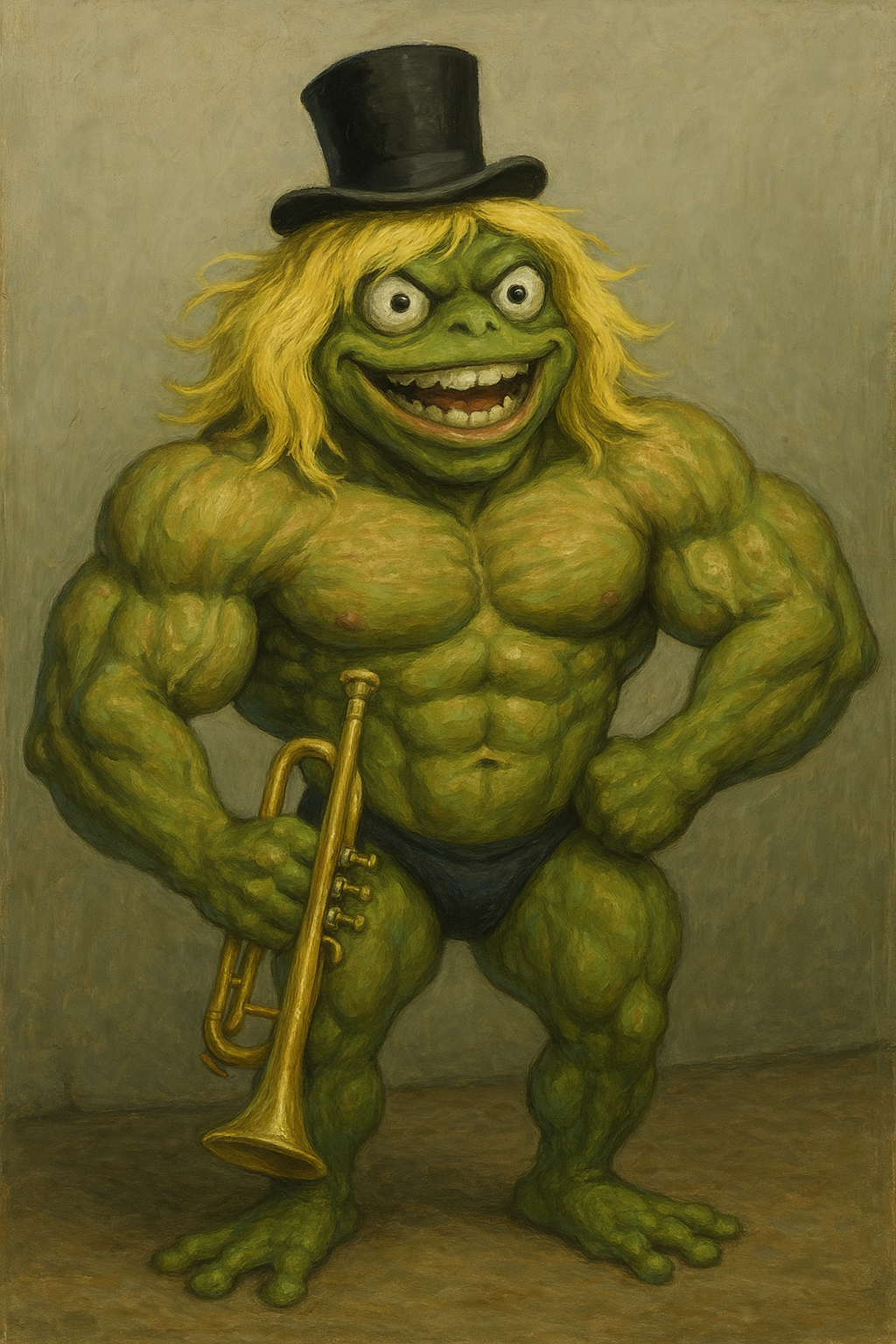 Muscular trumpet teacher