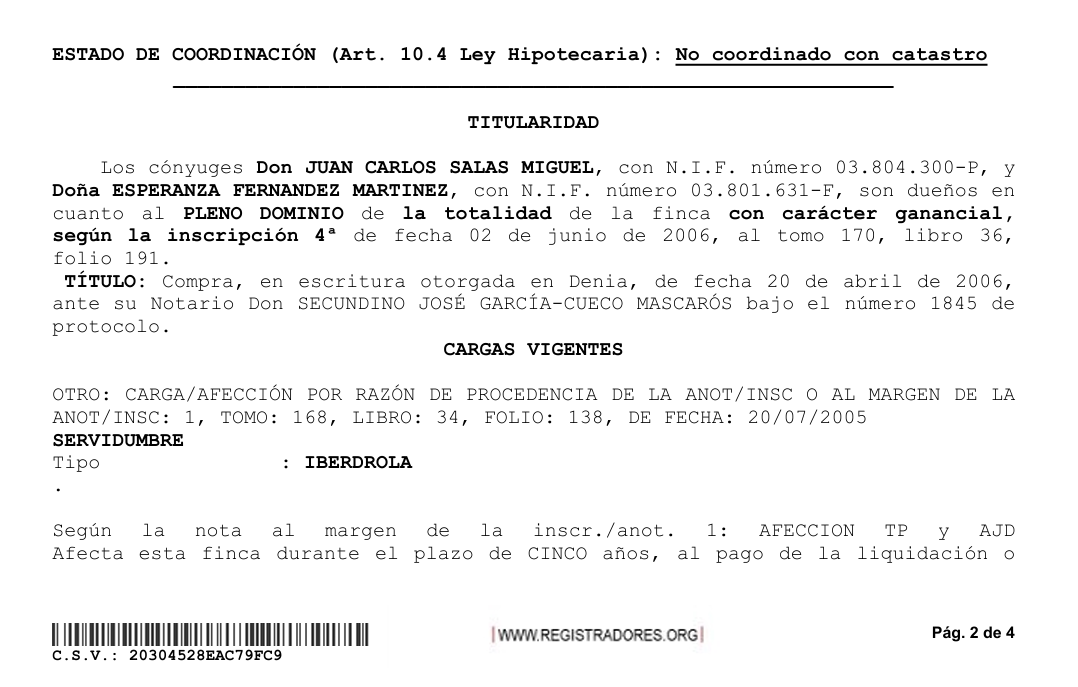 Number 23 nota simple