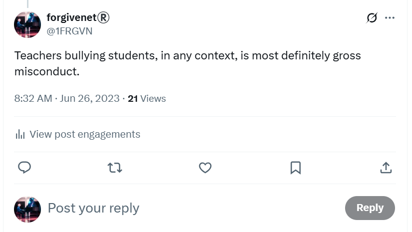 Teachers bullying students