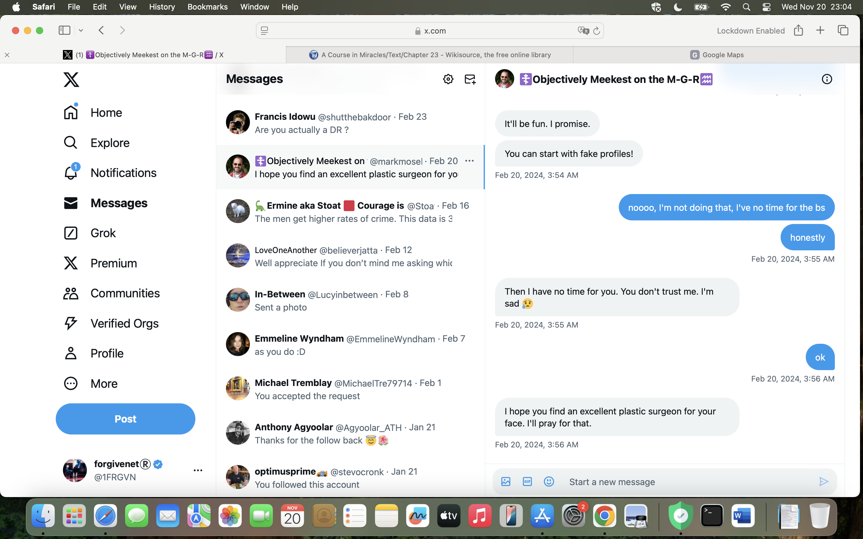 Account still live and posting just a few days ago