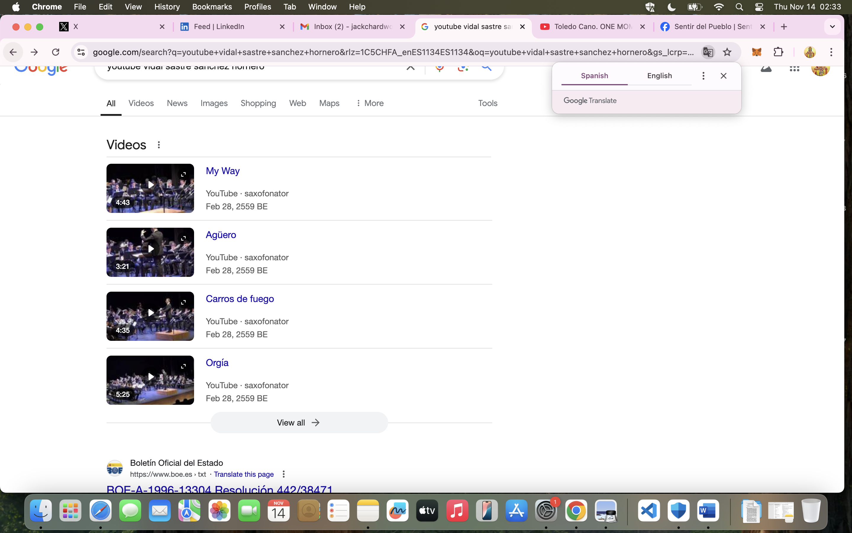 YouTube results of trumpet teachers apparent name