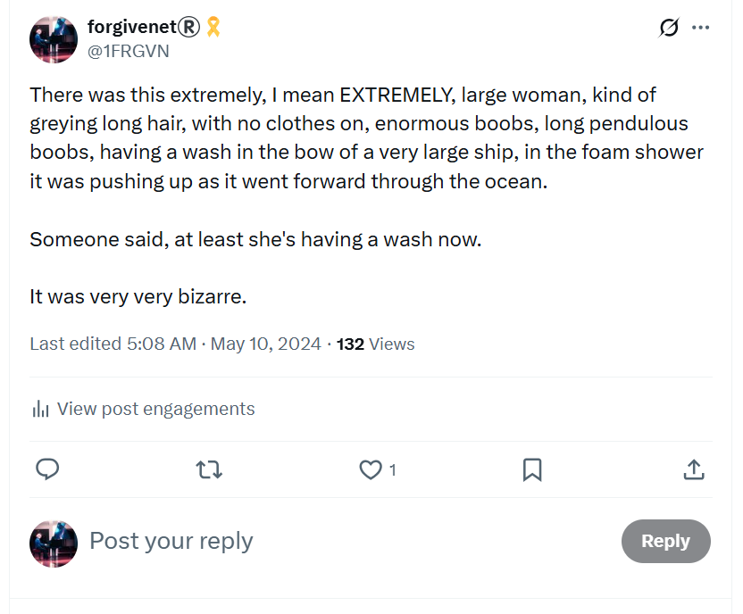 At least she had a wash