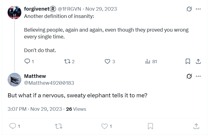 Nervous sweaty elephant first pic
