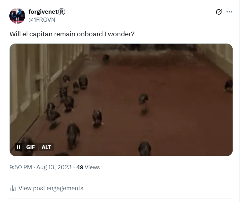 Rats fleeing