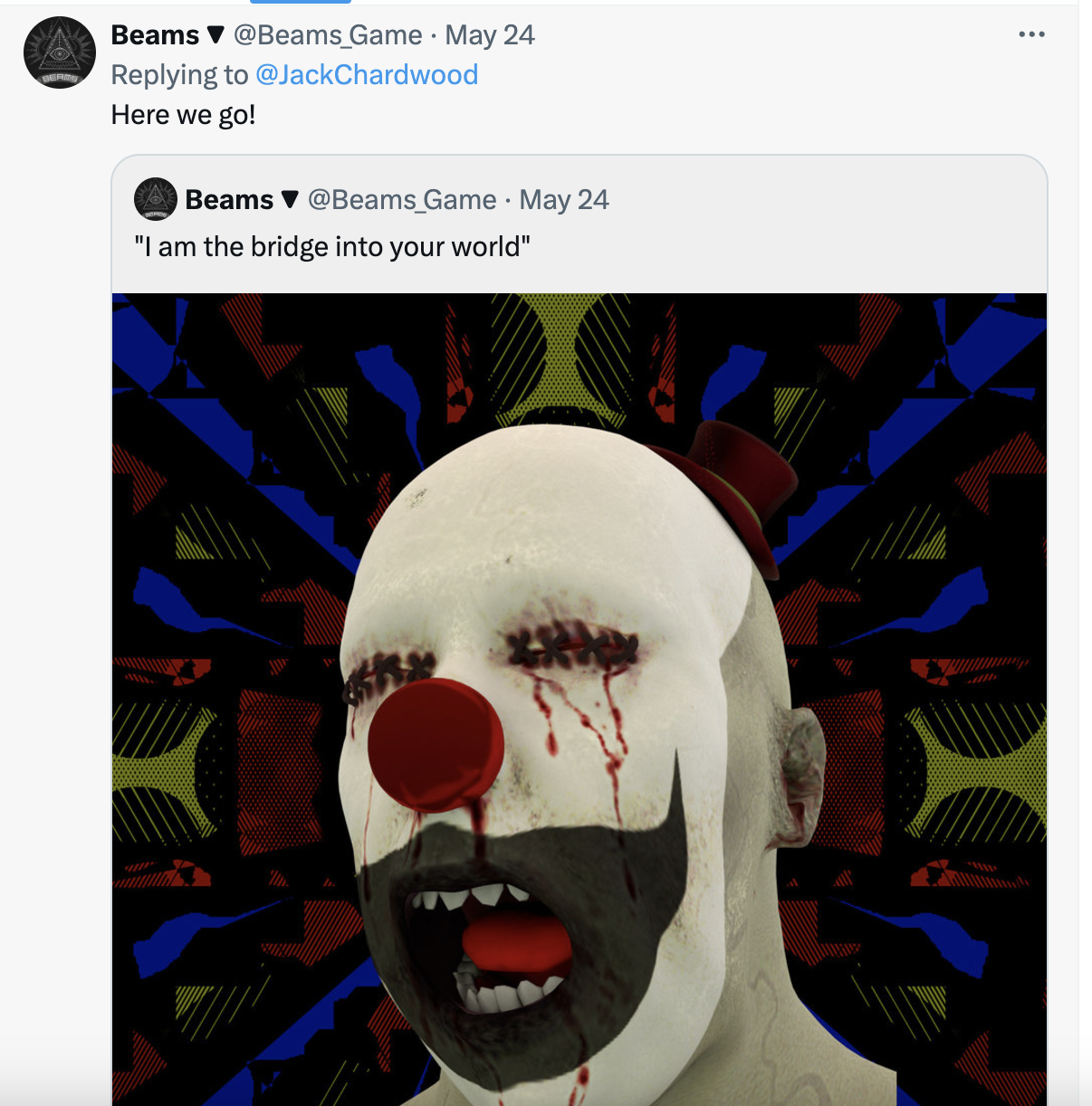 Beams clown