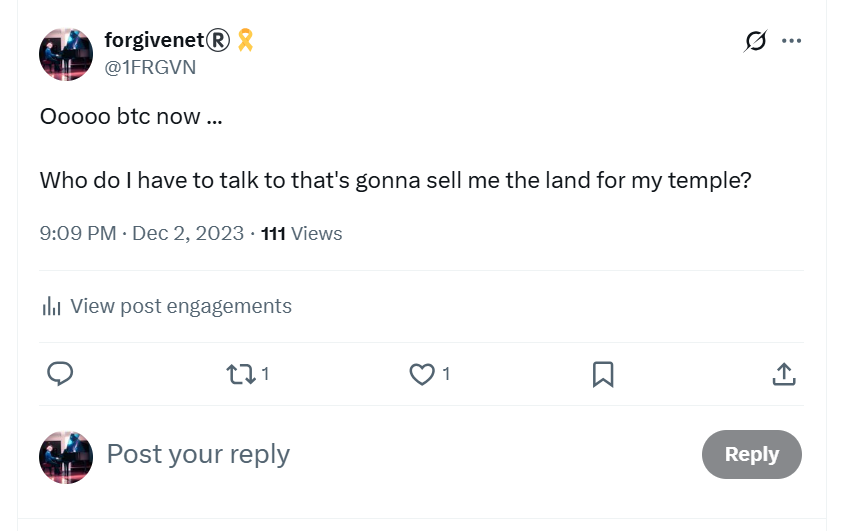 Buying the land for the temple