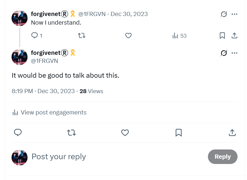 Responding to something
