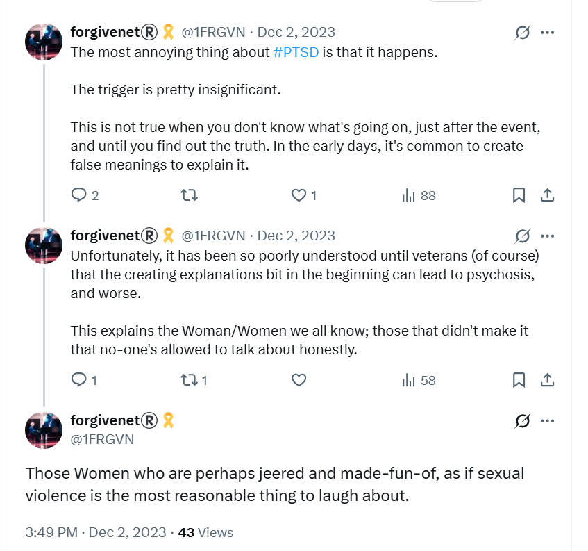 Unevolved communities and sexual abuse survivors