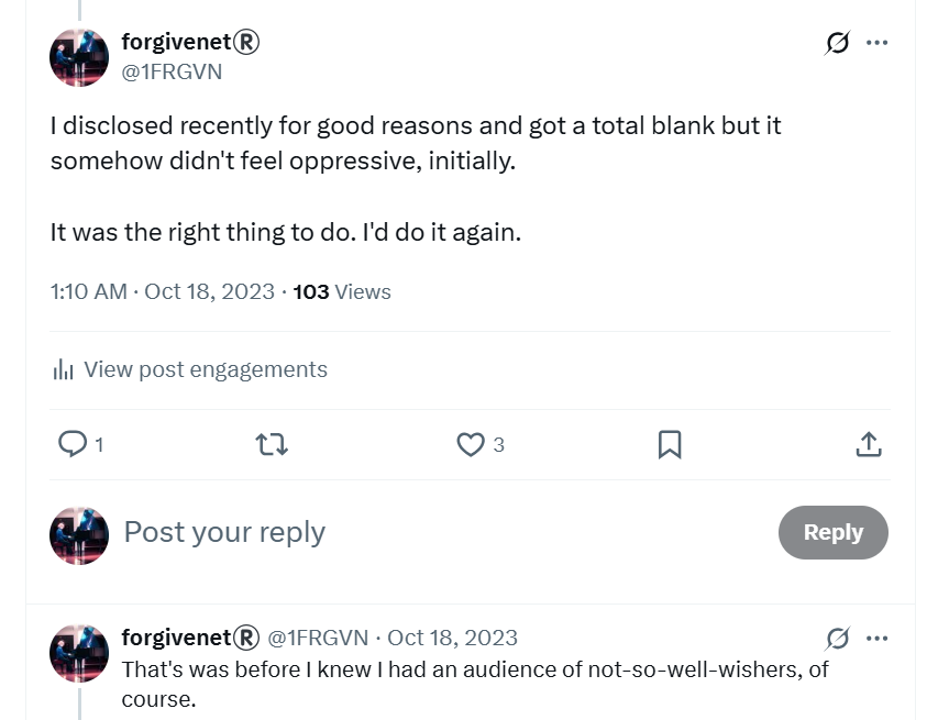 Disclosing sexual abuse to a man I liked