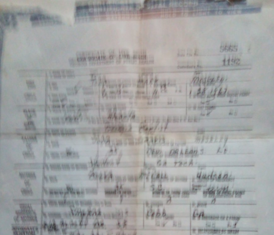 Birth certificate