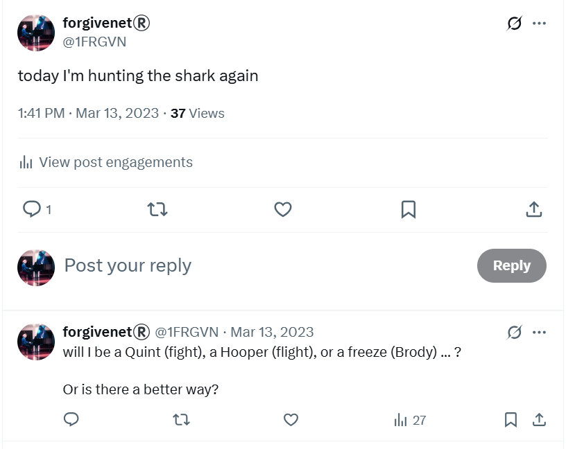 Hunting the shark