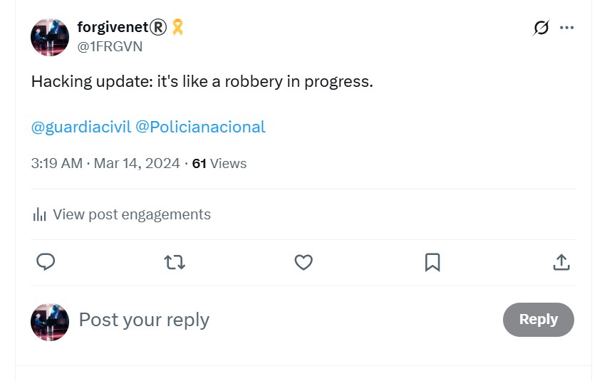 Robbery in progress