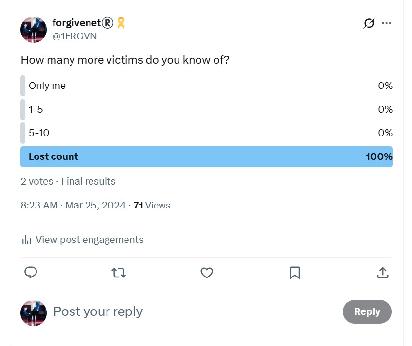 How many more victims do you know of