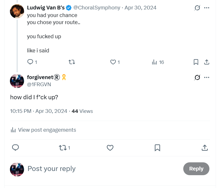 You f*cked up
