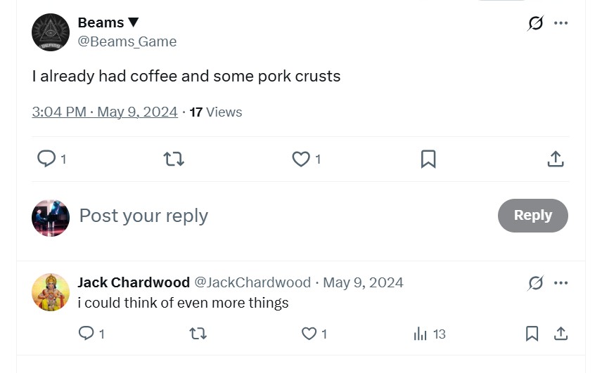 Coffee and pork crusts