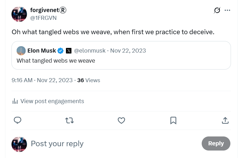 Tangled webs