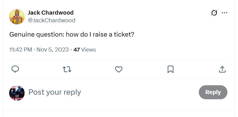 Raising a ticket