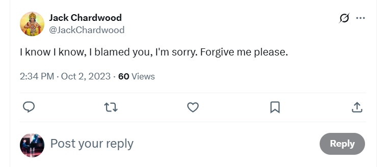 I blamed you