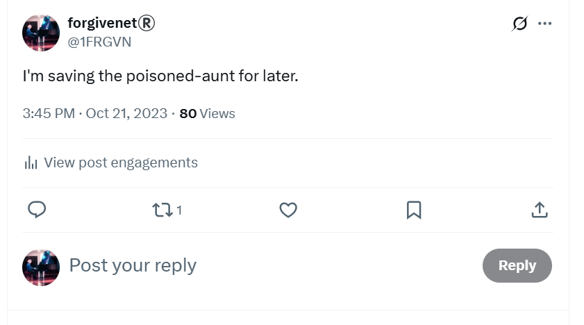 Poisoned aunt