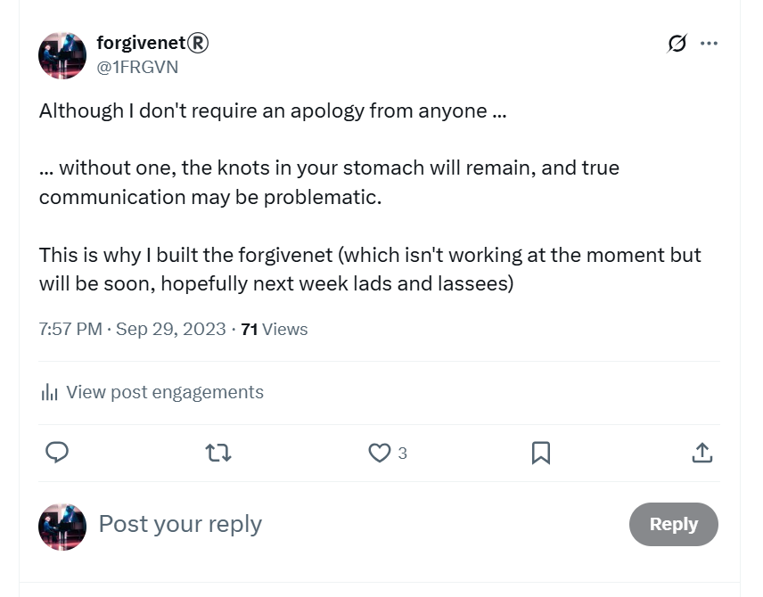 Apologies