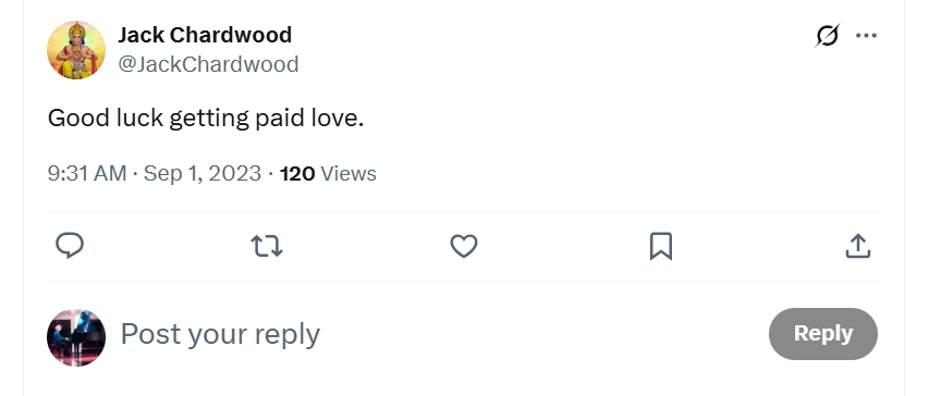 Good luck getting paid