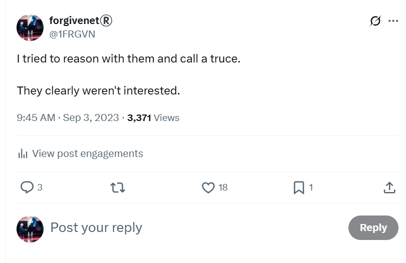 Calling a truce
