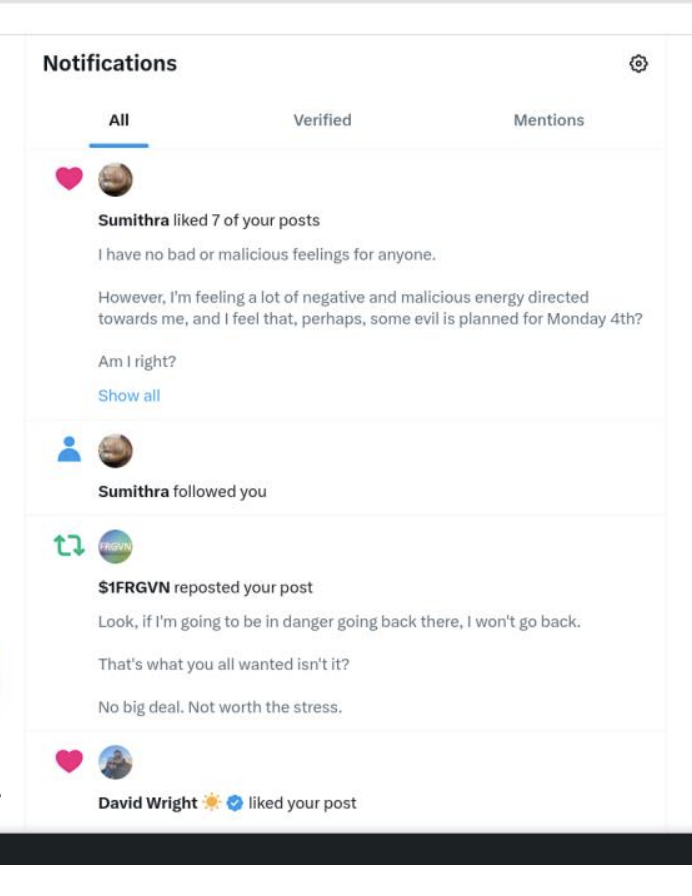 Followed and liked posts