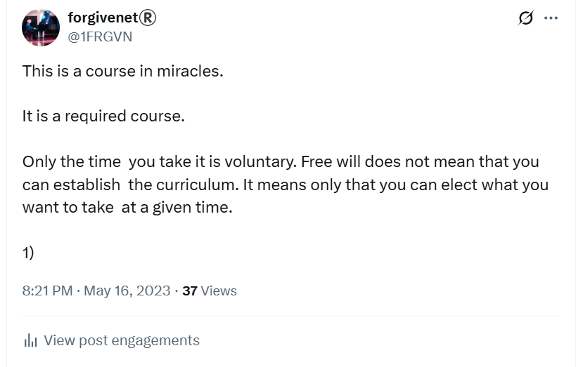 Beginning the course again