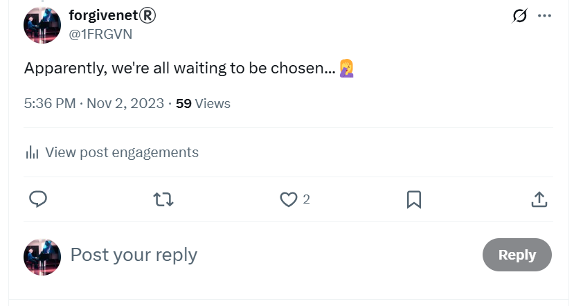 Waiting to be chosen