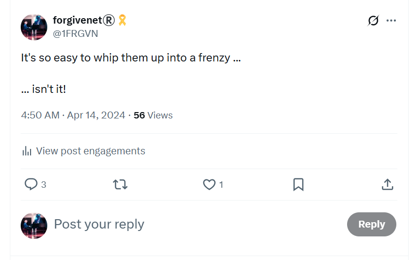 Whipping them up into a frenzy